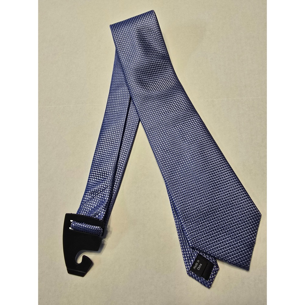 Michael Kors Necktie‎ Blue Woven Silk Business Casual Professional